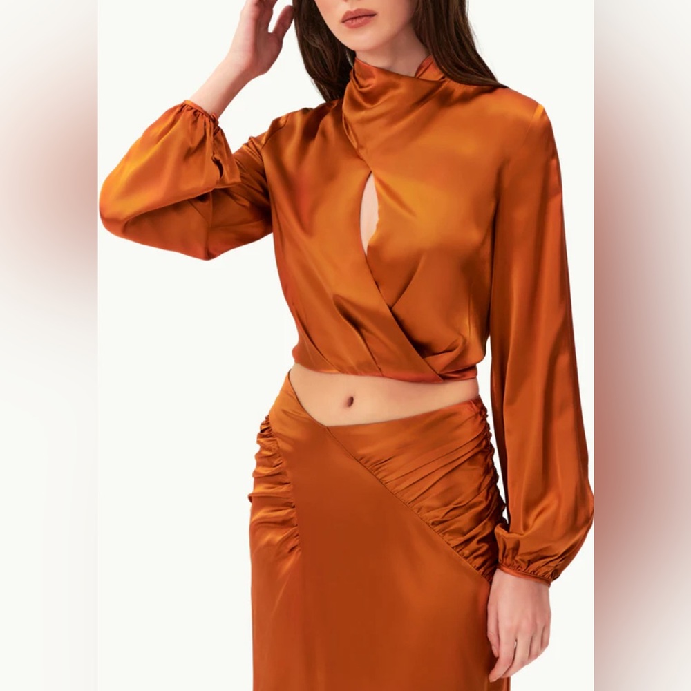 NWT✨ Nicholas 100% Silk Mili Top in Ginger